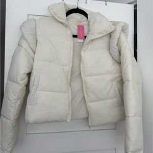 Simply Southern Cream Puffer Jacket
